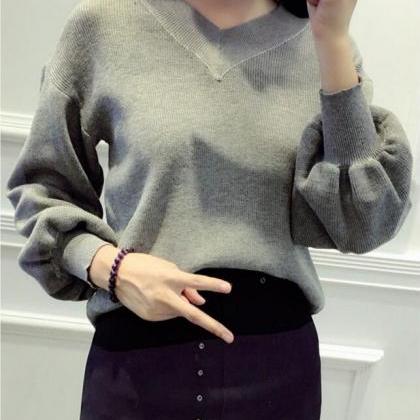 Fashion Women Korean Sweater Knitted Tops Casual..