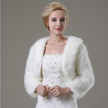 Womens faux fur bolero clearance jacket