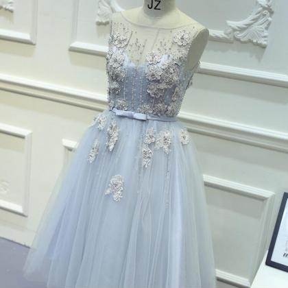 2016 A-line Bridesmaid Dress Appliques Pearls..