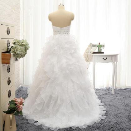 Sexy Ruffy Ball Gown A-line Wedding Dresses 2016..