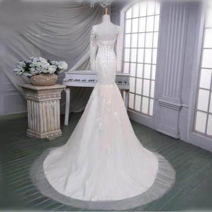 Long Sleeve Wedding Dress 2016 Wedding Gown..