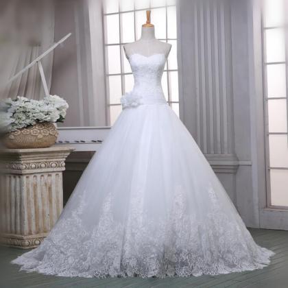Wedding Dresses 2016 White Lace Applique Simple..