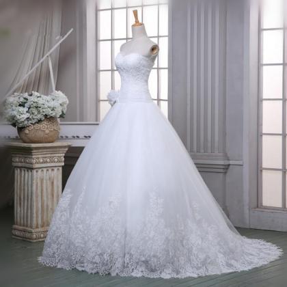 Wedding Dresses 2016 White Lace Applique Simple..