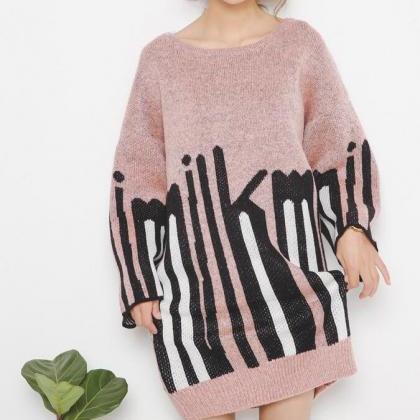 Fashion Plus Size Loose Sweater Winter Printing..