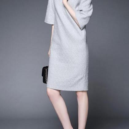Women Fashion Sweater Splicing Dress High Quality..