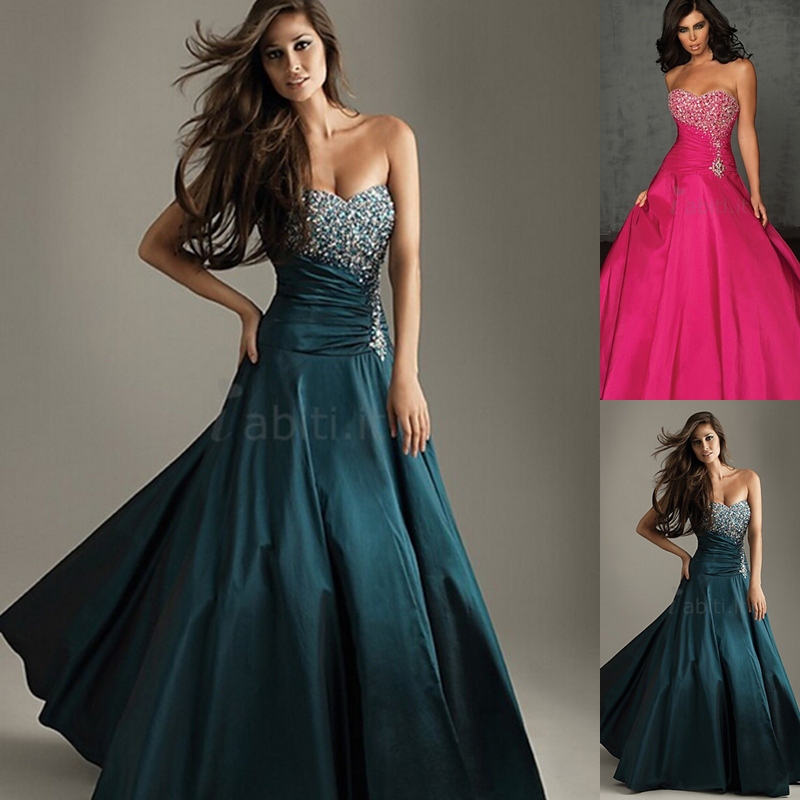 Fashion Prom Party Dress Evening Dress Hand String Sequins Ball Gown on Luulla