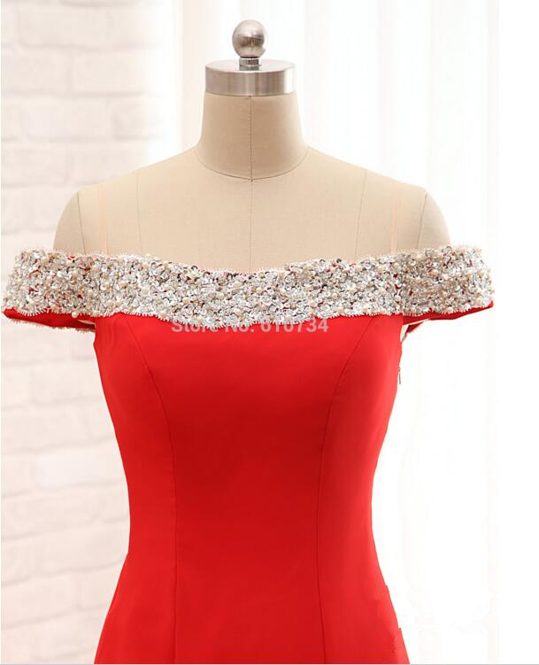 Sexy Strapless Cap Sleeve With Beading And Sequin Cathedral Train Red ...