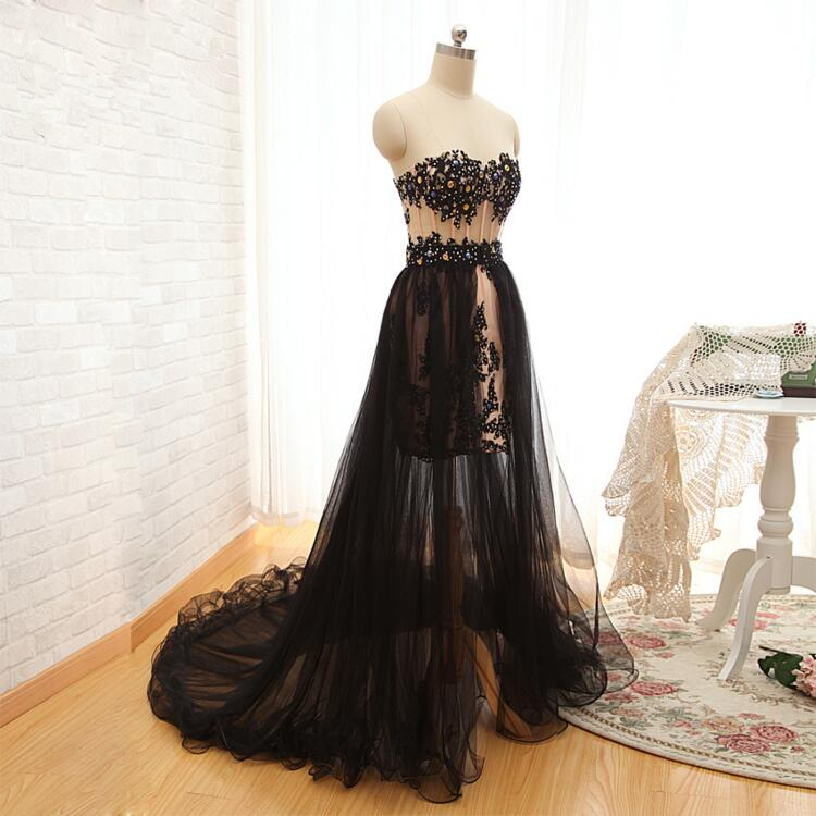 Fashion Sweetheart With Beaidng And Appliques Detachable Train Two-piece Dress Prom Dresses Bridesmaid Dress Evening Dress Party Dress